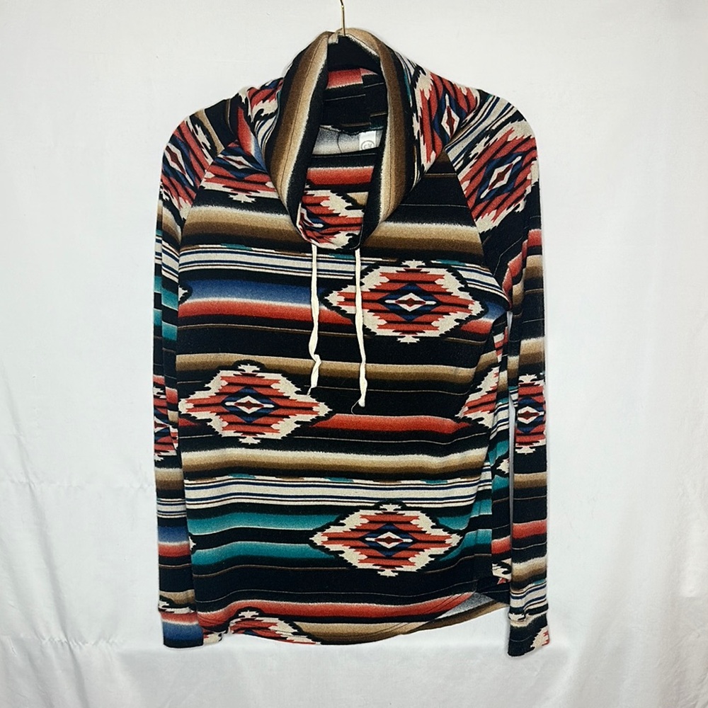 Multicolor Southwestern Patterned Hoodie